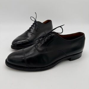 Alden 907 Straight Tip Bal Black Leather Cap Toe Oxford Size 10 C/E